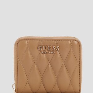 Beige valla small zip around wallet