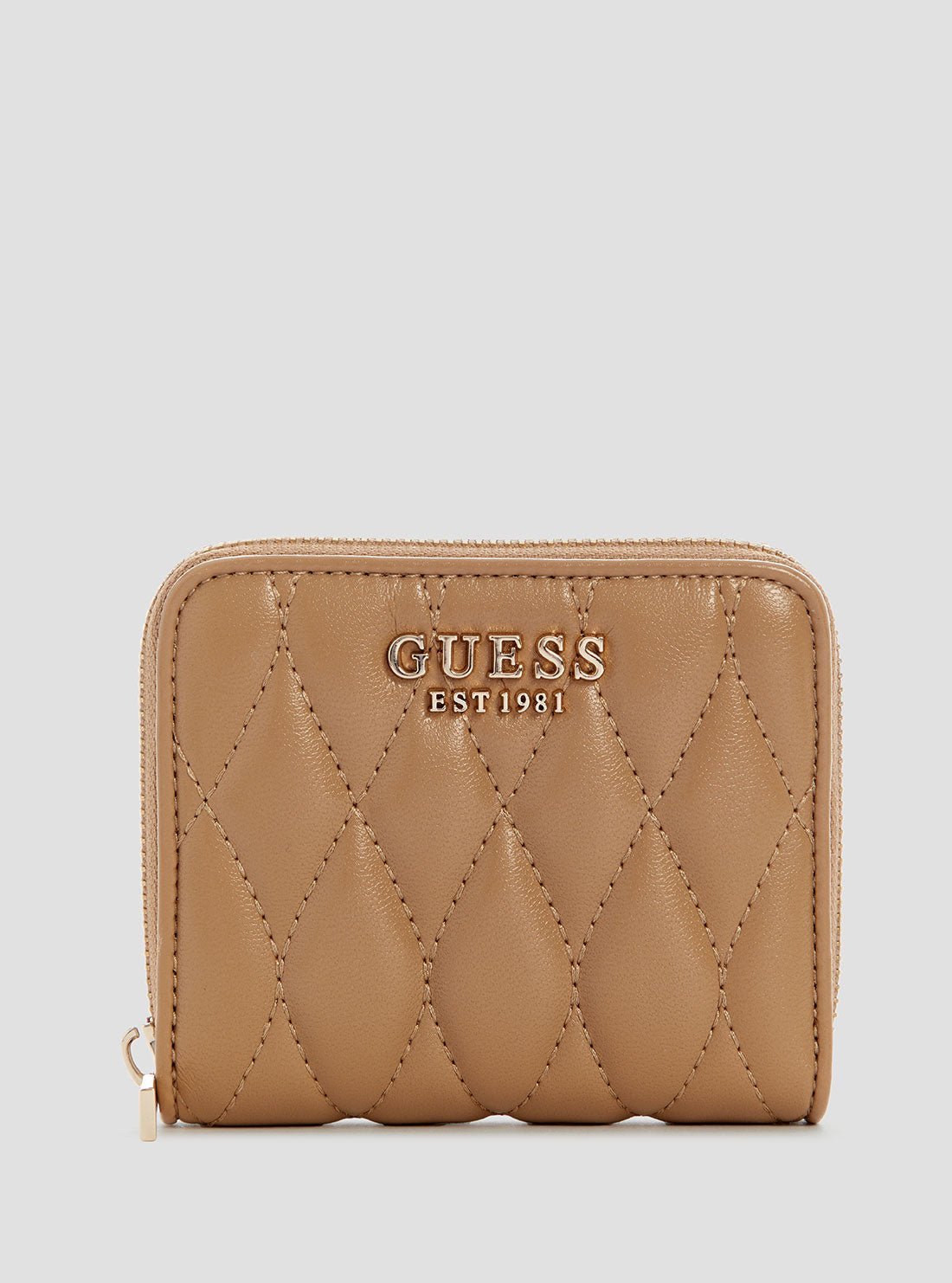 Beige valla small zip around wallet