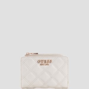 White giully zip around card case