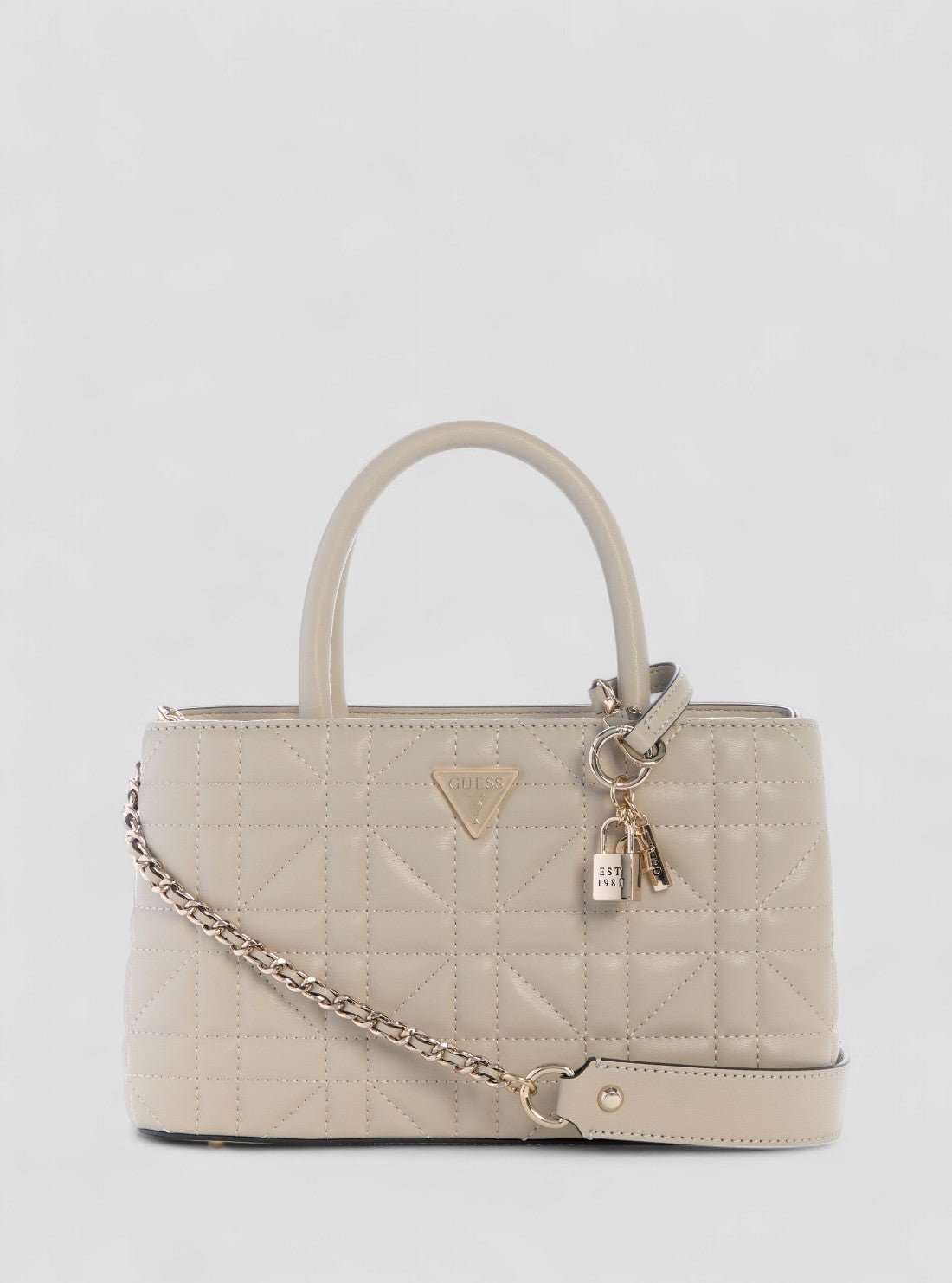Beige edita elite satchel bag