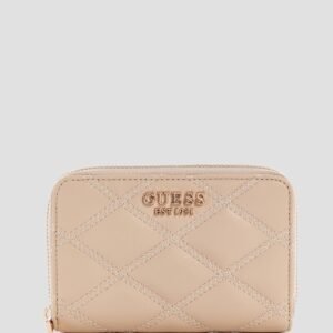 Beige tamsin medium zip wallet