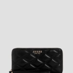 Black tamsin large zip wallet