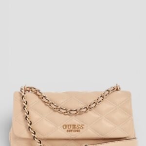 Beige tamsin convertible crossbody flap bag
