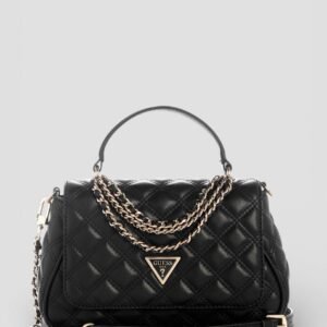 Black giully ii top handle flap bag