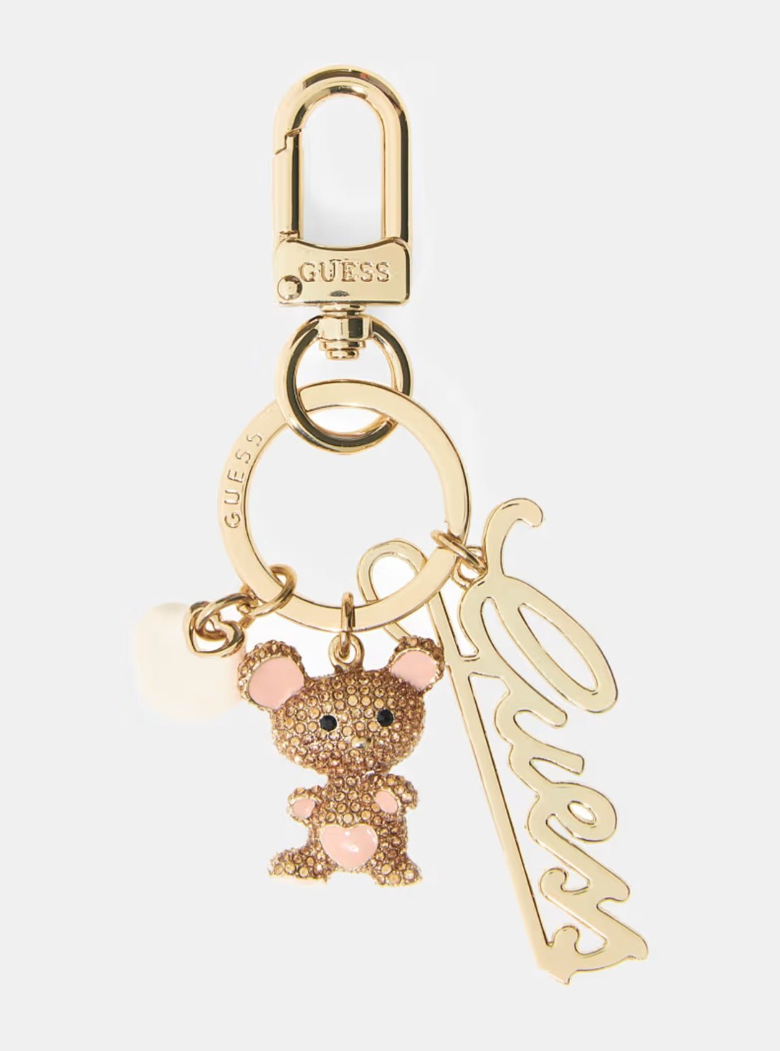 Gold boston tote keyring