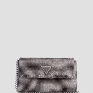 Silver zalina clutch bag