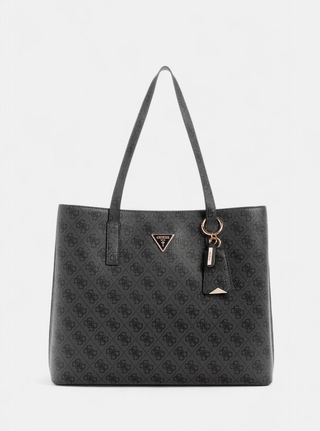 Black logo meridian girlfriend tote bag