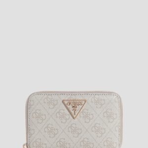 Bone logo laurel ii medium zip around wallet