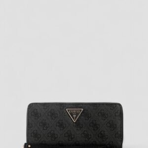Black laurel large zip around wallet