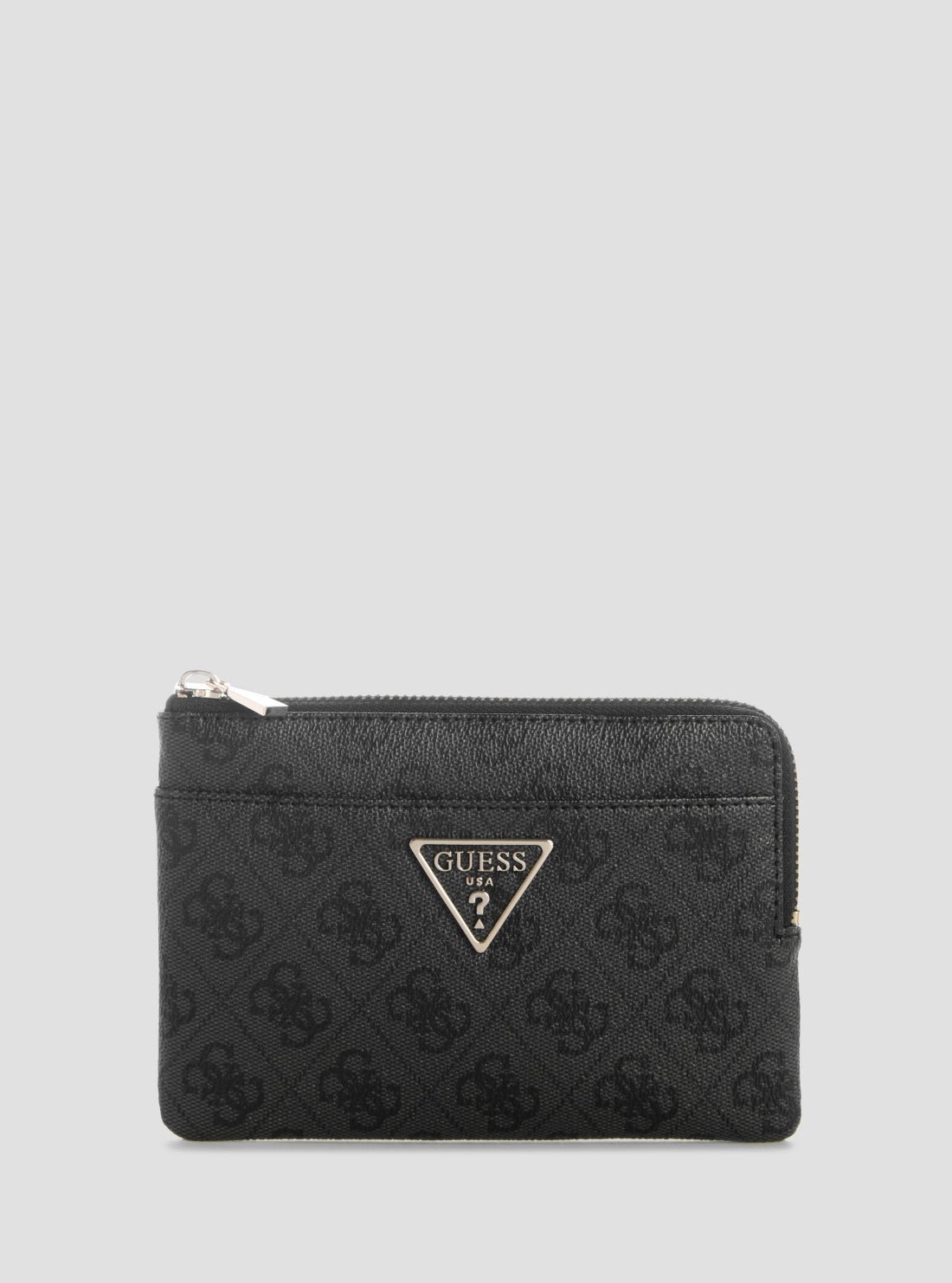 Black logo laurel ii key ring pouch