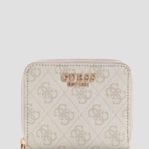 White logo laurel small wallet