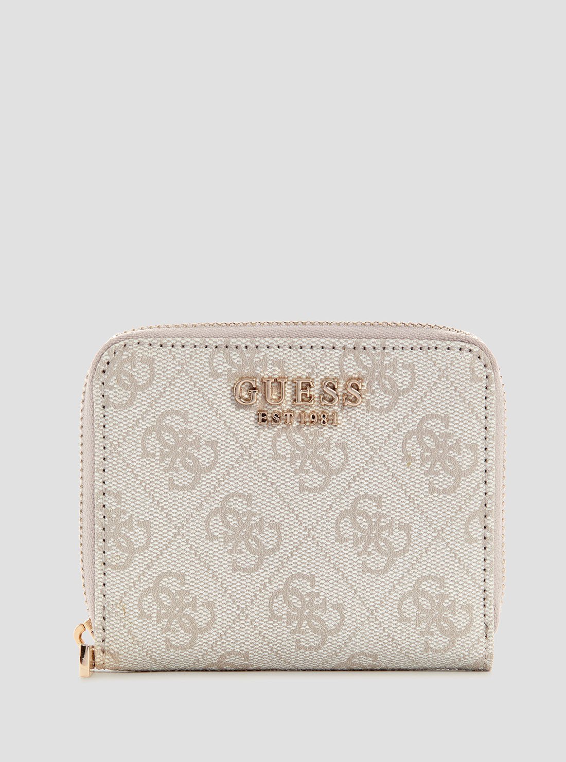 White logo laurel small wallet