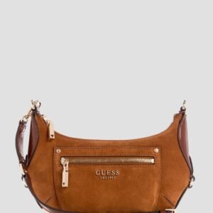 Brown marsha suede mini crossbody bag