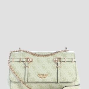 Green logo leona convertible crossbody flap bag