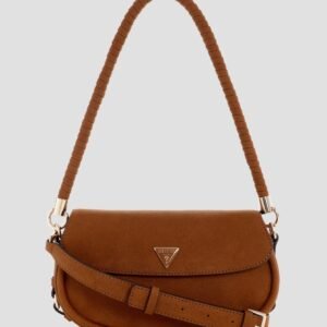 Brown danya flap shoulder bag