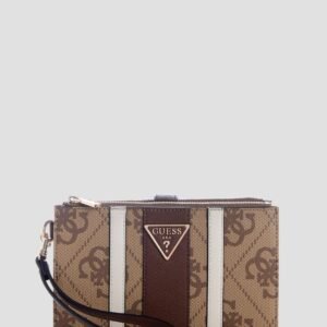 Brown logo laurel ii double zip organiser