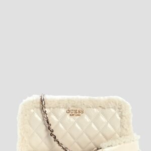 White cristi top zip crossbody mini bag