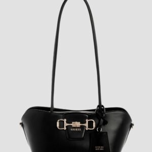 Black janie shoulder satchel bag