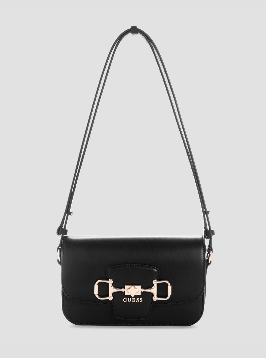 Black janie convertible crossbody flap bag