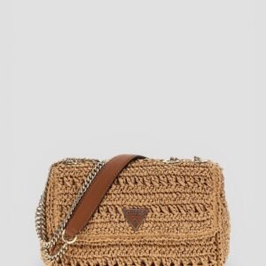 Brown irene convertible crossbody flap bag