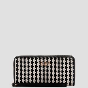 Black multi mirema large zip around wallet