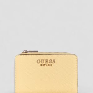 Yellow laurel zip-around card case