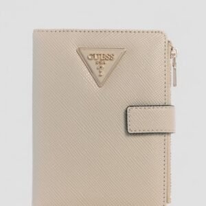 Beige laurel passport case