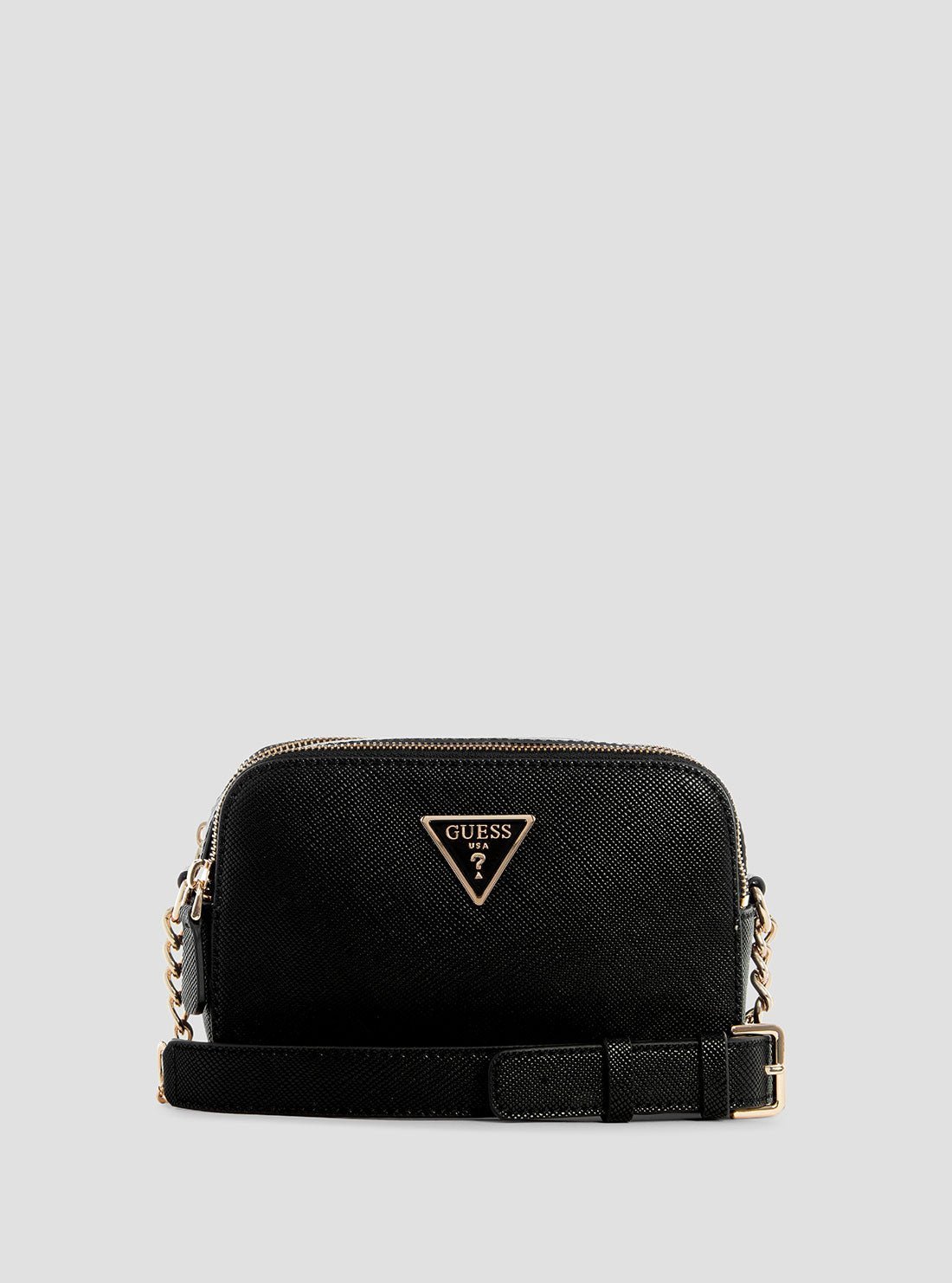 Black noelle camera crossbody bag