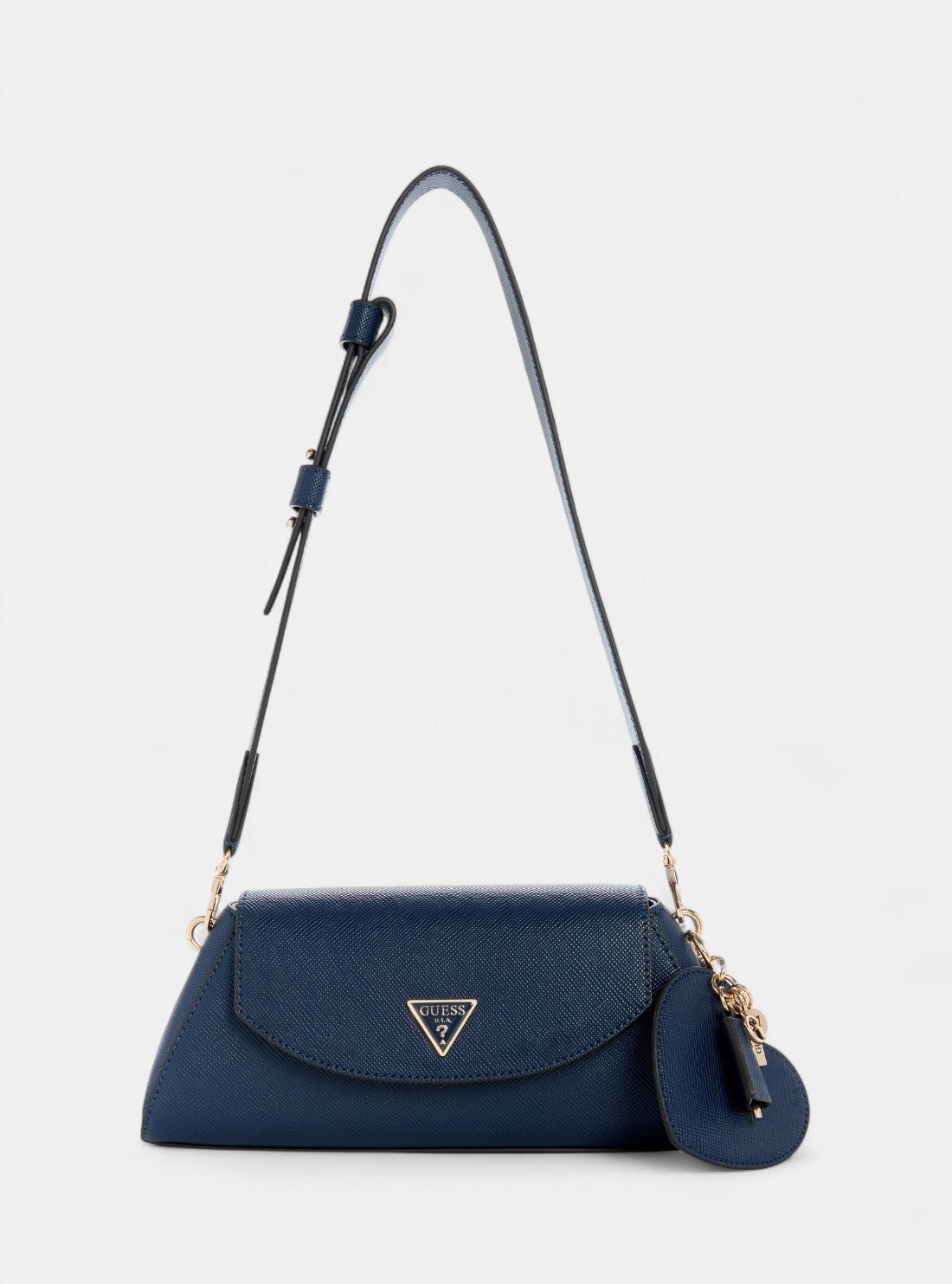 Blue bolena flap shoulder bag