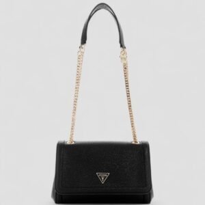 Black noelle convertible crossbody flap bag