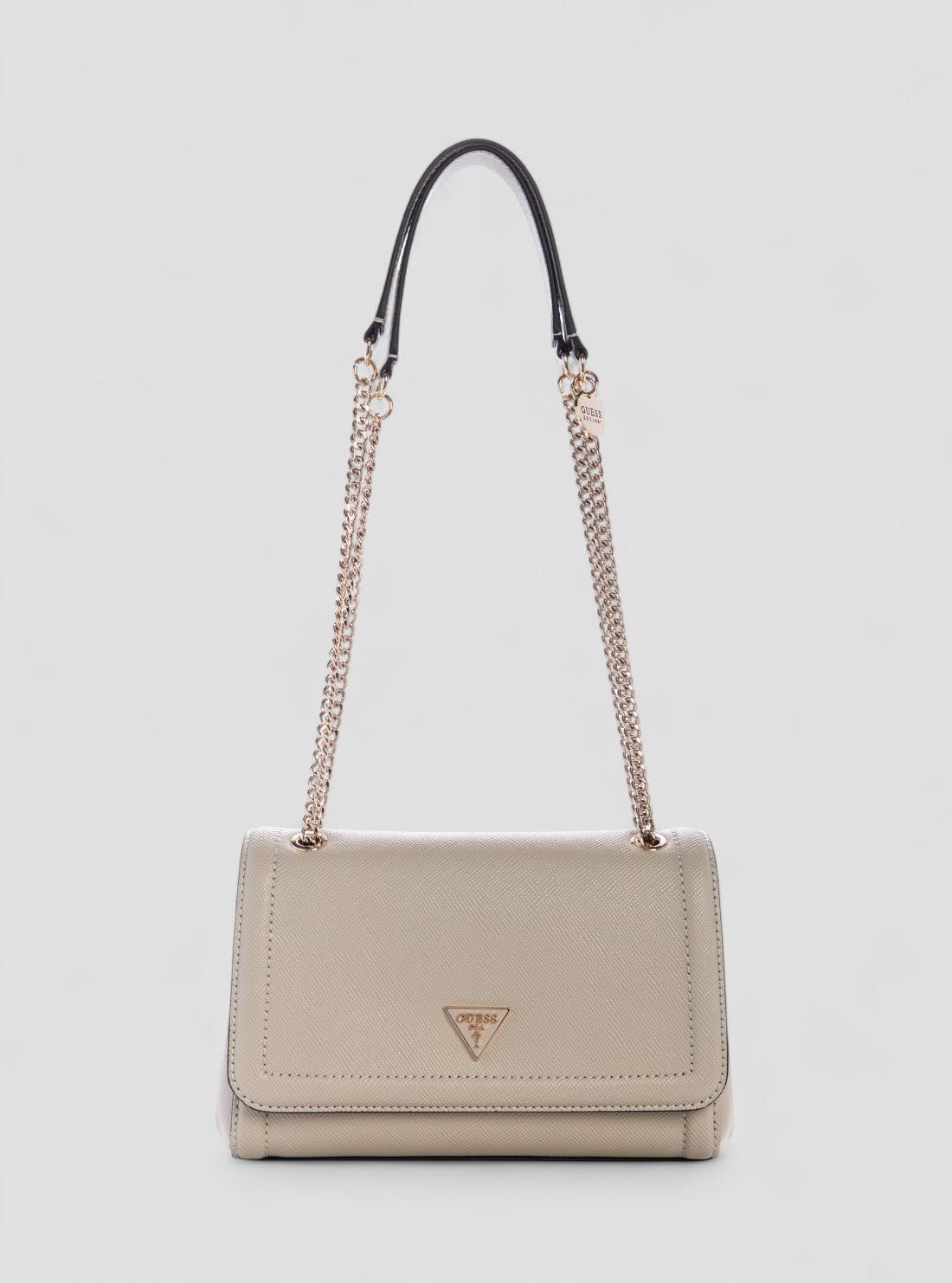 Beige noelle convertible crossbody flap bag