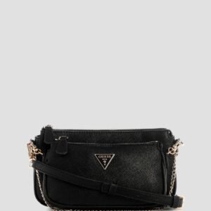 Black noelle ii double pouch crossbody bag