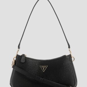 Black noelle 3 compartment shoulder crossbody bag