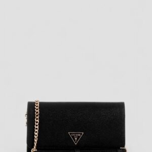 Black noelle crossbody flap organiser bag