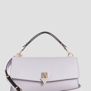 Purple patsie top handle flap bag