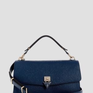 Blue patsie top handle flap bag