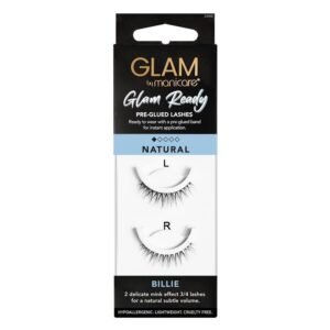 Glam By Manicare Glam Ready Pre-Glued Billie Lashes Natural