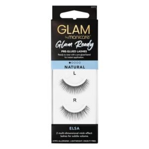 Glam By Manicare Glam Ready Pre-Glued Elsa Lashes Natural