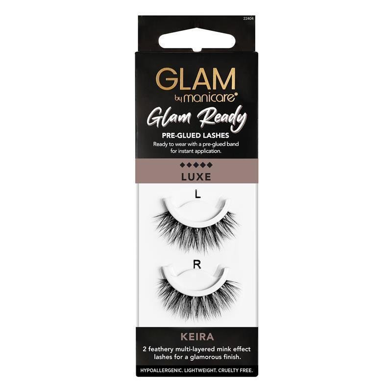 Glam By Manicare Glam Ready Pre-Glued Keira Lashes Luxe