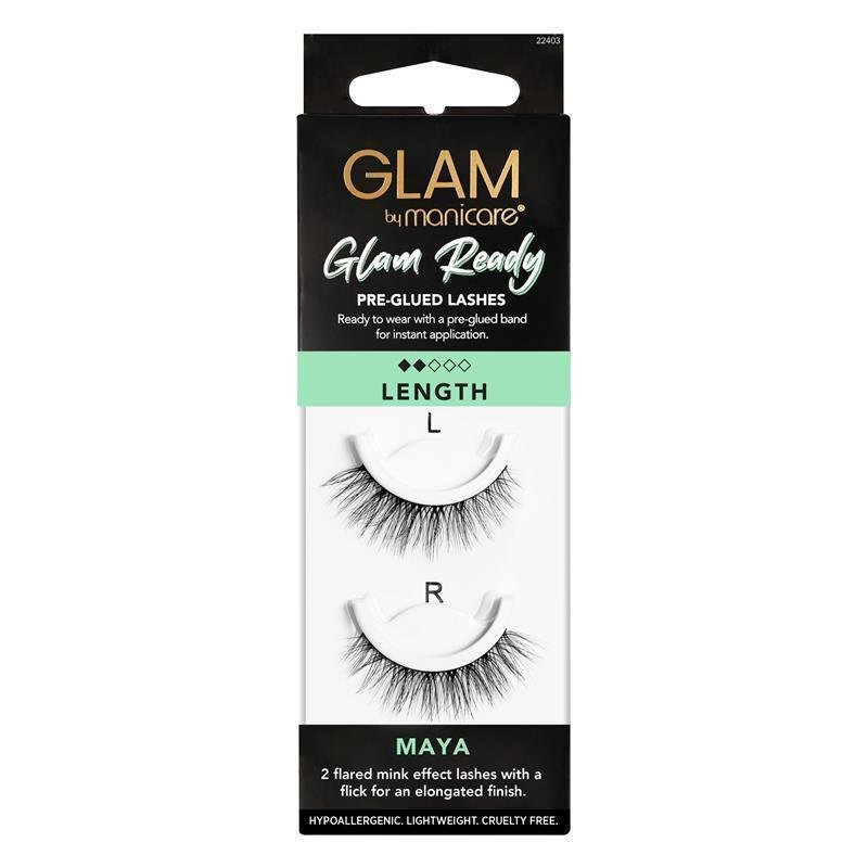 Glam By Manicare Glam Ready Pre-Glued Maya Lashes Length