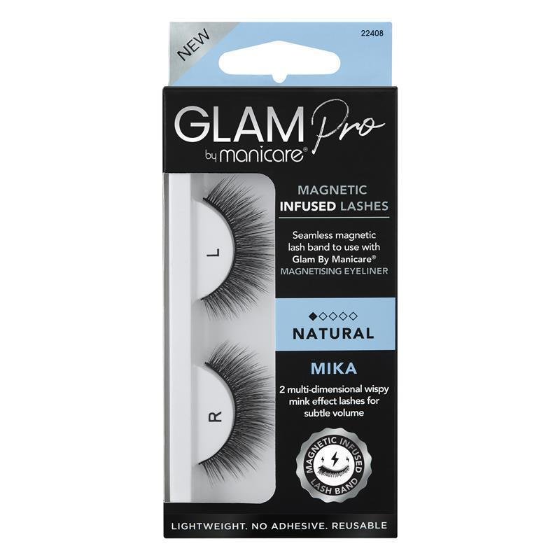 Glam By Manicare Pro Magnetic Infused Mika Lashes Natural