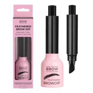 TBT Cosmetics 2-in-1 Angled Brush & Dip for Feathered, Hair-Stroke Brows Taupe