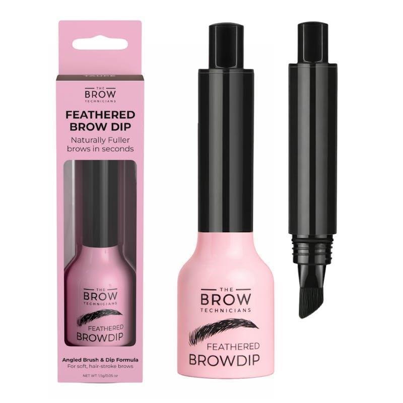 TBT Cosmetics 2-in-1 Angled Brush & Dip for Feathered, Hair-Stroke Brows Taupe