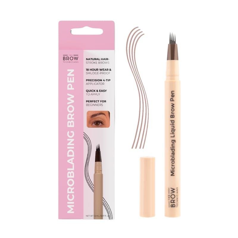 TBT Cosmetics 4-Tip Microblading Hair-Stroke Brow Pen Taupe