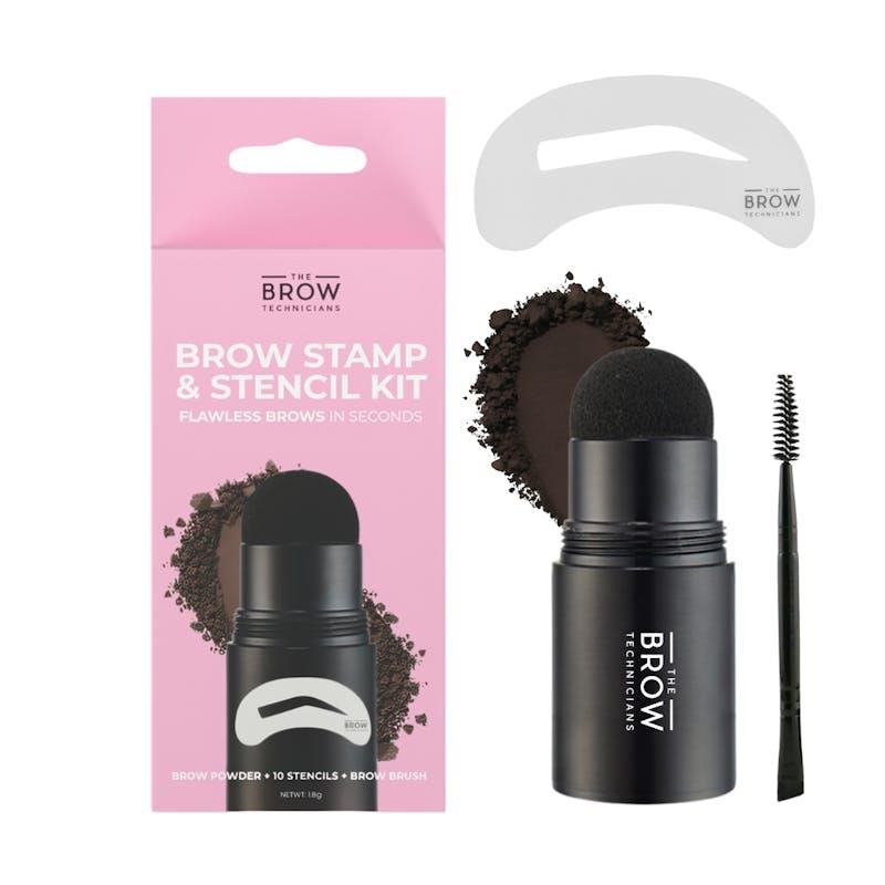 TBT Cosmetics Eyebrow Powder Stamp and Stencil Kit Espresso