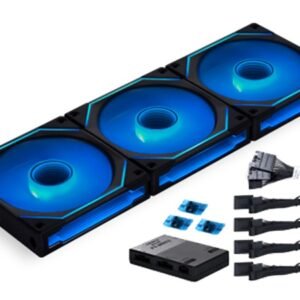 Lian Li SL120 Uni Fan Infinity 120mm ARGB Fan (3-Pack) with Controller – Black