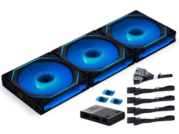 Lian Li SL120 Uni Fan Infinity 120mm ARGB Fan (3-Pack) with Controller - Black