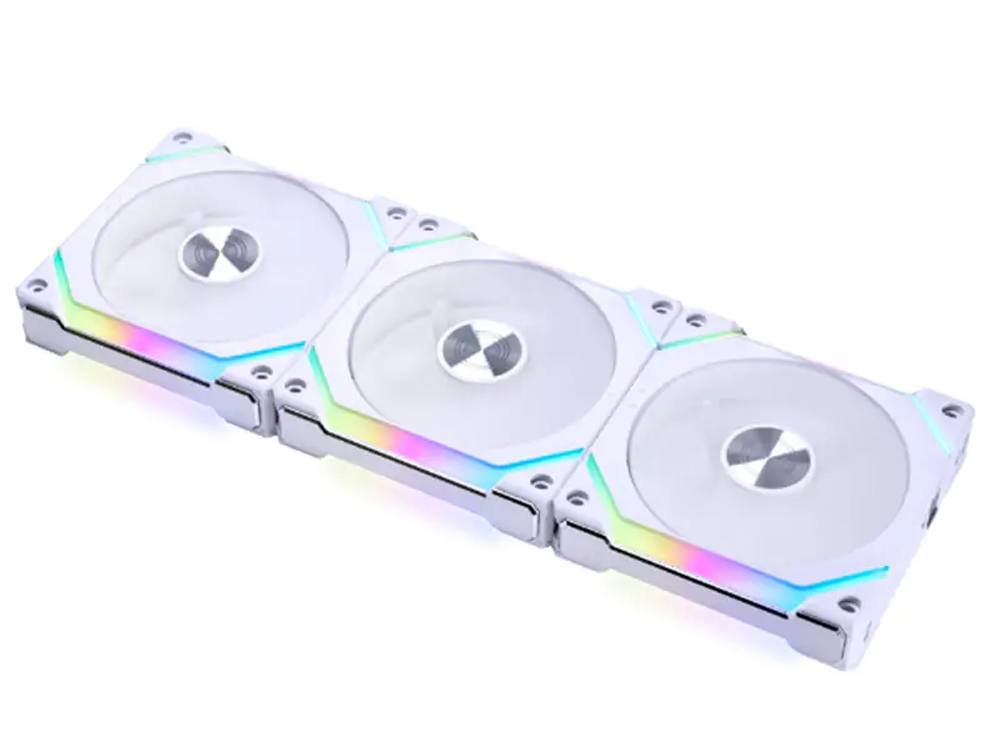Lian Li Uni Fan SL V2 120mm ARGB 2000 RPM - White (Triple Pack) with Controller
