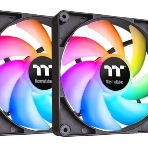 Thermaltake CT140 ARGB Sync PC Cooling Fan – Black (2-Pack)