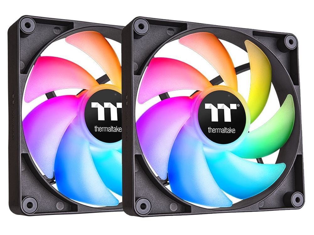 Thermaltake CT140 ARGB Sync PC Cooling Fan - Black (2-Pack)